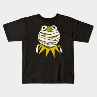 Halloween Mummy Kermit Kids T-Shirt